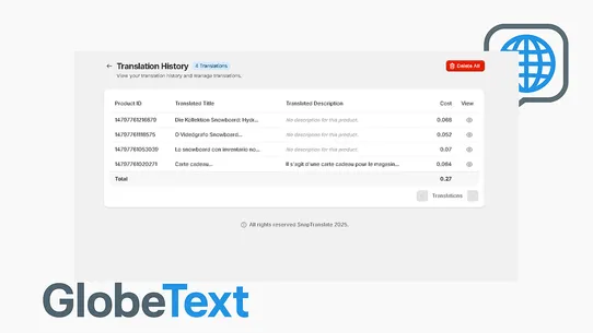 GlobeText screenshot