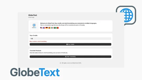 GlobeText screenshot