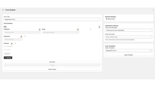 Ecom form builder screenshot