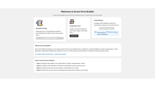 Ecom form builder screenshot