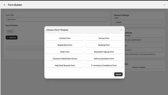 Ecom form builder screenshot