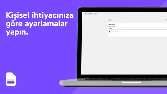 Paraşüt E‑Fatura Entegrasyonu screenshot