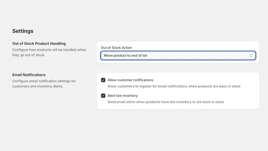ORX ‑ Back In Stock Notify Me screenshot
