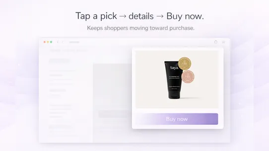 Refina AI: Recommender + Why screenshot