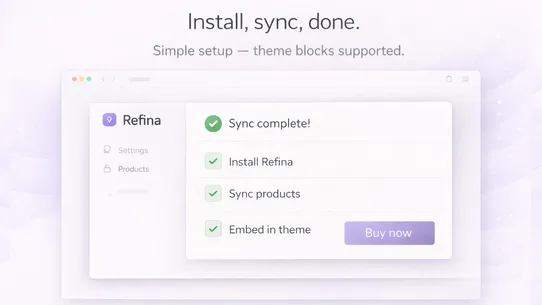 Refina AI: Recommender + Why screenshot