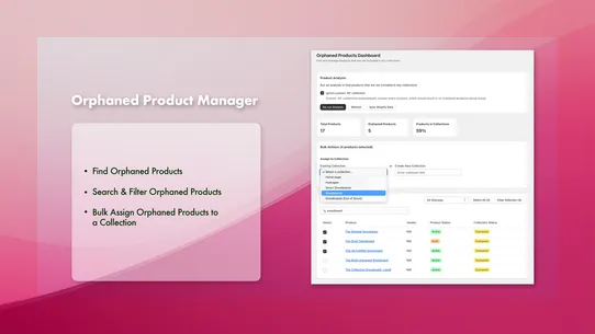 Orphaned Product Manager screenshot