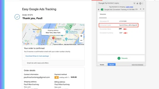 Oxxo Google Tracker screenshot