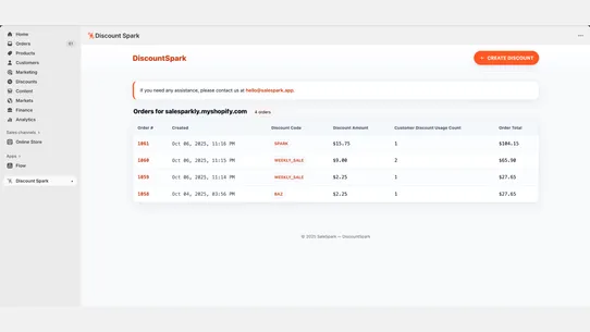 Discount Spark screenshot