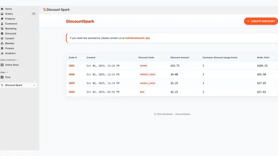 Discount Spark screenshot