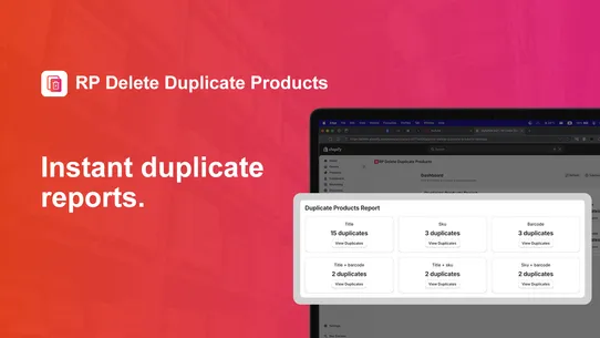 RP Delete Duplicate Products screenshot