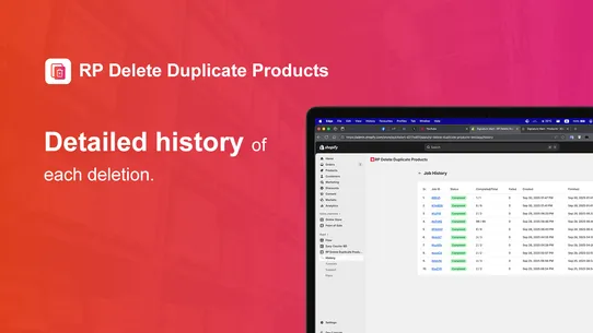 RP Delete Duplicate Products screenshot