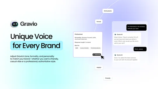 Gravio: AI Chatbot &amp; Live Chat screenshot