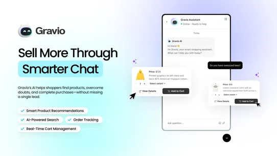 Gravio: AI Chatbot &amp; Live Chat screenshot