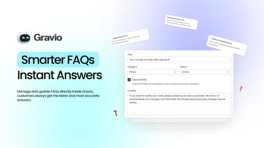 Gravio: AI Chatbot &amp; Live Chat screenshot