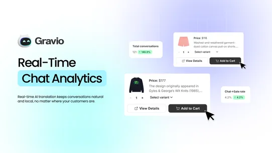 Gravio: AI Chatbot &amp; Live Chat screenshot