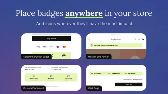 Rocket Trust Badges &amp; Icons screenshot