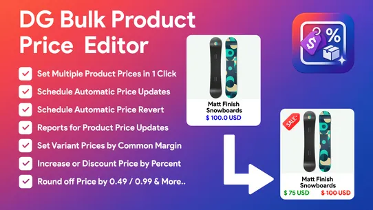 DG Bulk Product Price Editor screenshot