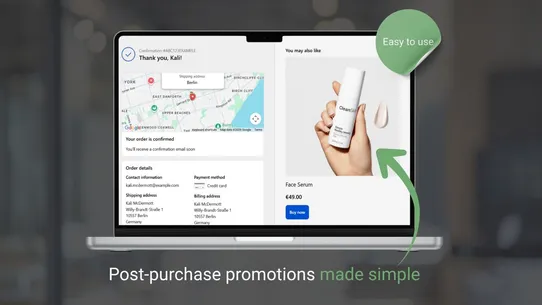 Post Purchase Sections screenshot