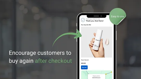 Post Purchase Sections screenshot