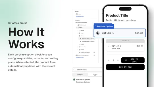 Purchase Options screenshot