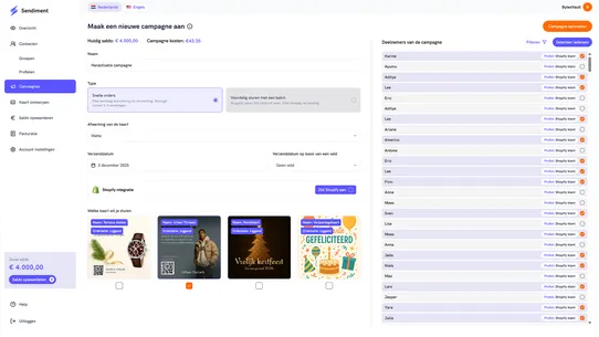 Sendiment screenshot