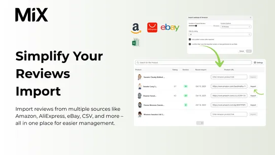 MiX Product Reviews App screenshot