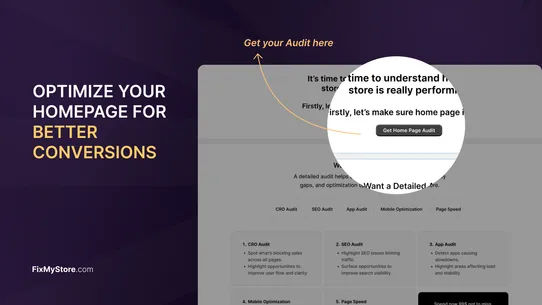 FixMyStore.com: AI Store Audit screenshot