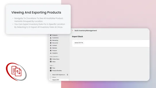 Bulk Inventory Management screenshot