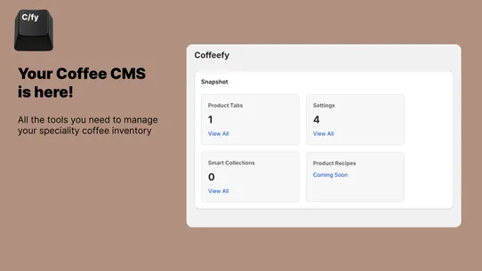 Coffeefy ‑ Coffee CMS screenshot