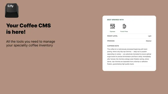 Coffeefy ‑ Coffee CMS screenshot
