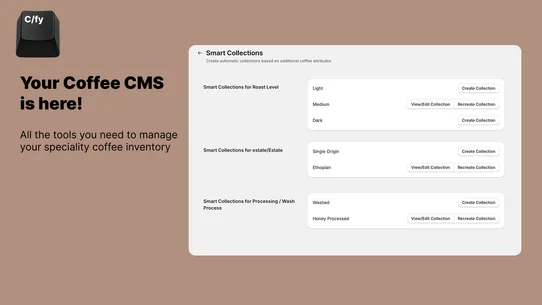 Coffeefy ‑ Coffee CMS screenshot
