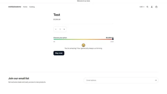 PWYW Slider screenshot