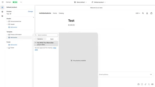 PWYW Slider screenshot