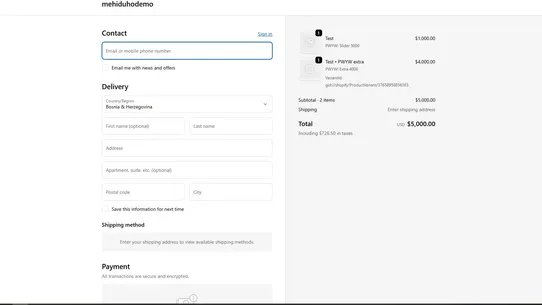 PWYW Slider screenshot