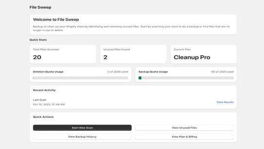 File Sweep: Backup &amp; Delete screenshot