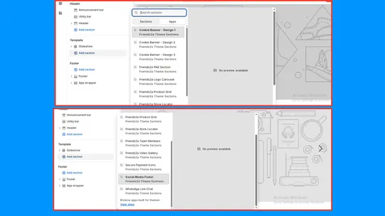Friends2a Theme Sections screenshot