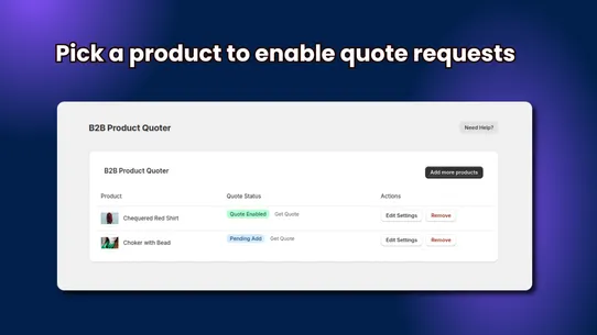 B2B Product Quoter screenshot
