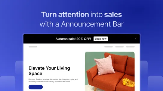 Woblo Announcement Bar screenshot