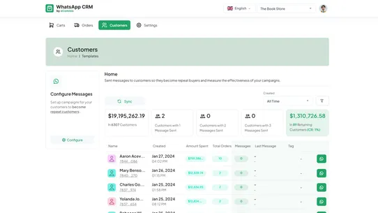 eCommix ‑ WhatsApp CRM screenshot