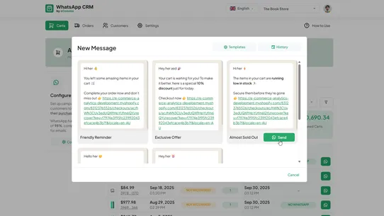 eCommix ‑ WhatsApp CRM screenshot