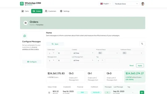 eCommix ‑ WhatsApp CRM screenshot