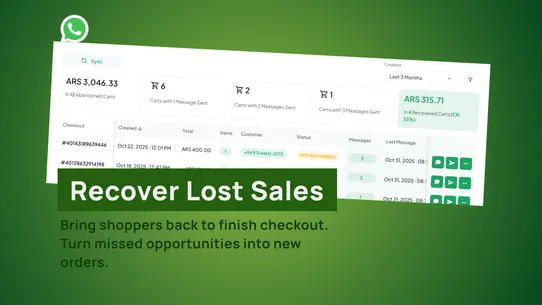 eCommix ‑ WhatsApp CRM screenshot