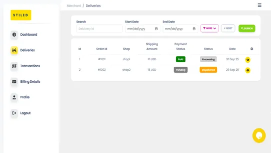 Stiled‑Same Day Delivery screenshot