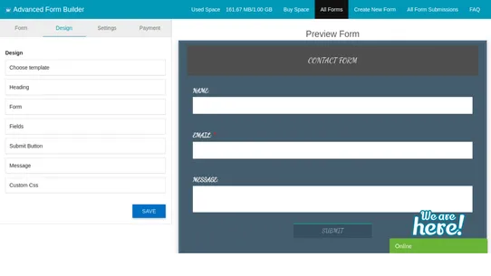 Custom Form Builder by Websyms screenshot