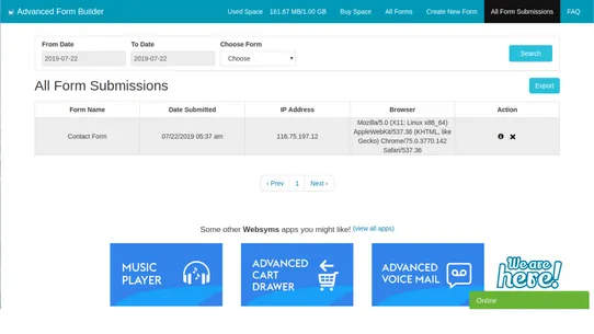 Custom Form Builder by Websyms screenshot