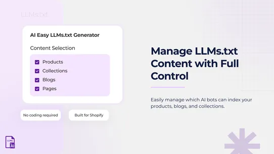AI Easy LLMs.txt Generator screenshot