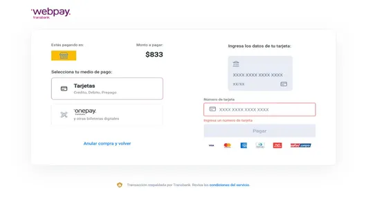 Webpay screenshot