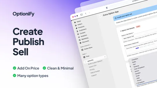 Optionify screenshot