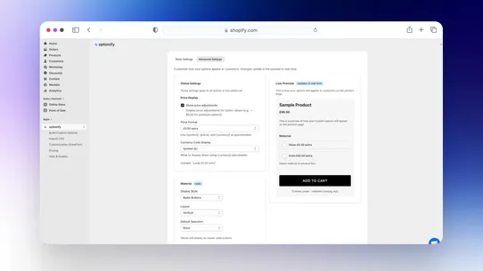 Optionify: Extra Options screenshot