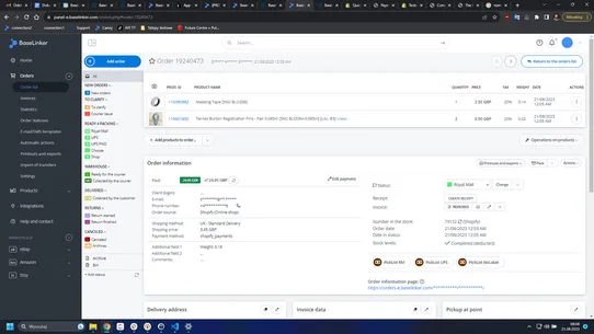 base.com (formerly BaseLinker) screenshot
